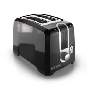 BLACK+DECKER 2-Slice Extra Wide Slot Toaster, Black